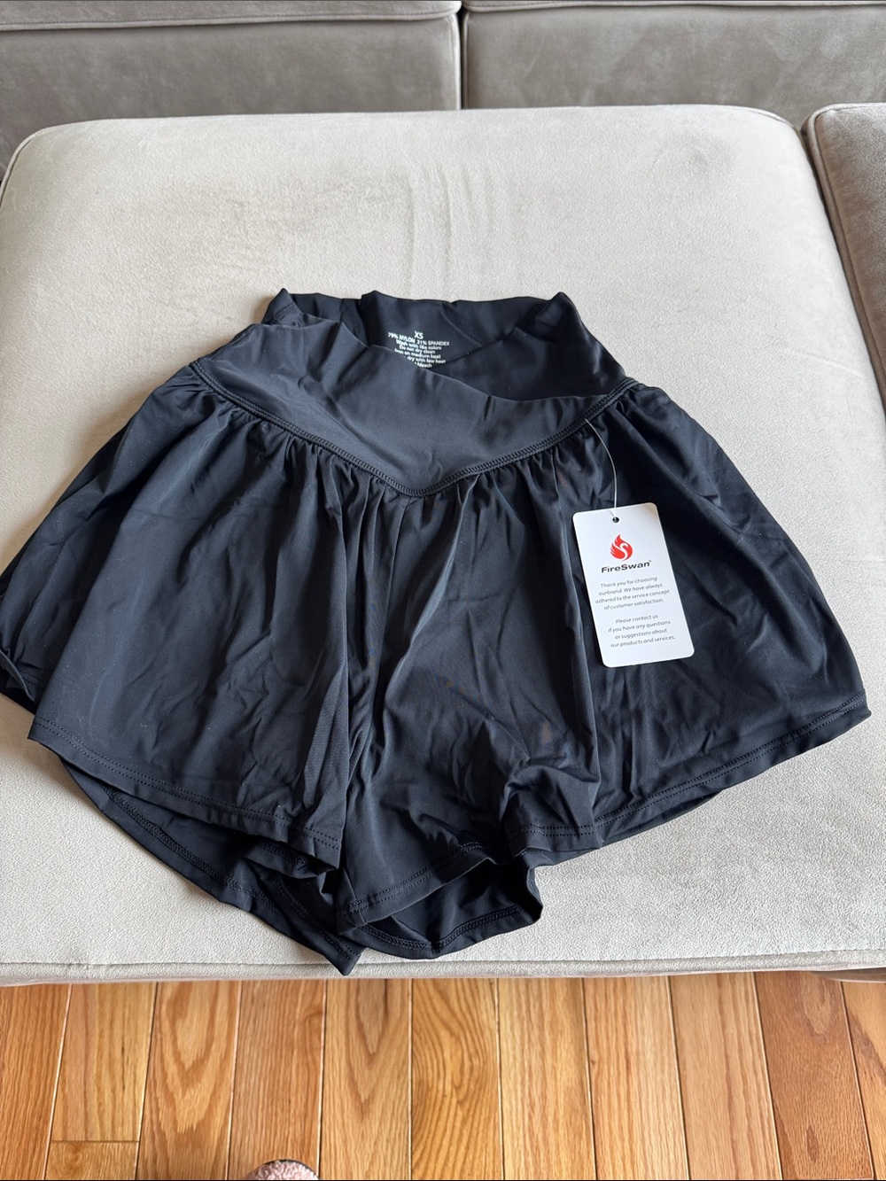 Black Women's Athletic Skort with Built-In Liner
